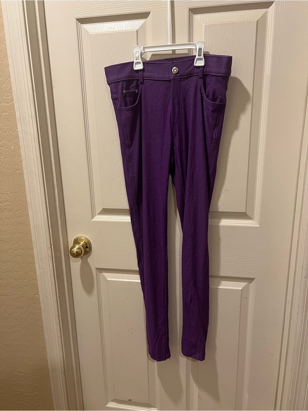Purple Stretch Skinny Jeans Women’s Size M High Rise